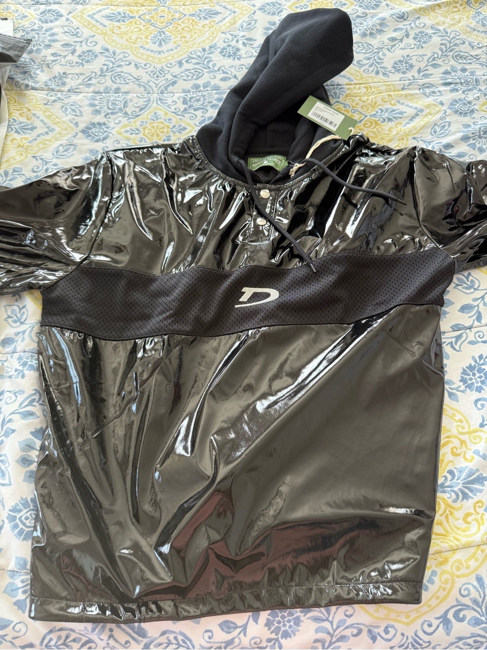 Dri-Fit Black Gloss Zip-Up Hoodie Sweater